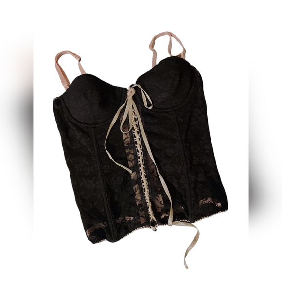 Y2K Sophie B Black Lace Corset Top - Picture 2 of 7
